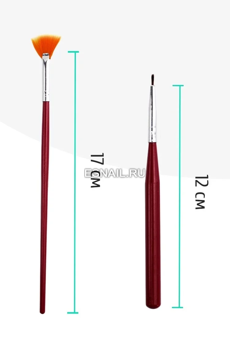 Набор кистей 15 шт, красные