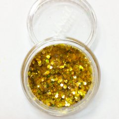 Дизайн для ногтей: блестки mix (цвет: золотой)