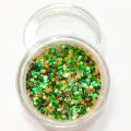 Дизайн для ногтей: блестки mix (цвет: зеленый)