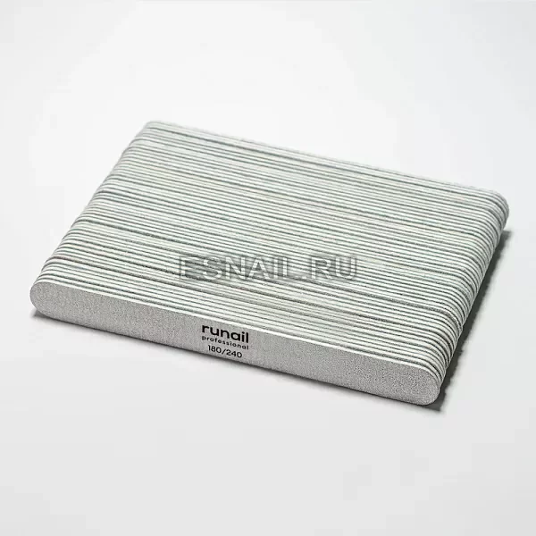 Проф. пилки-мини для нат. ногтей, спайка 1шт (серая, прямая, 13 см, 180/240) №9781