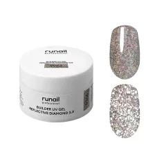Моделирующий УФ-гель светоотражающий BUILDER UV GEL REFLECTIVE DIAMOND 3.0, 15г №9966
