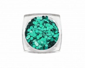 Дизайн для ногтей: пайетки голографические (цвет: зеленый)